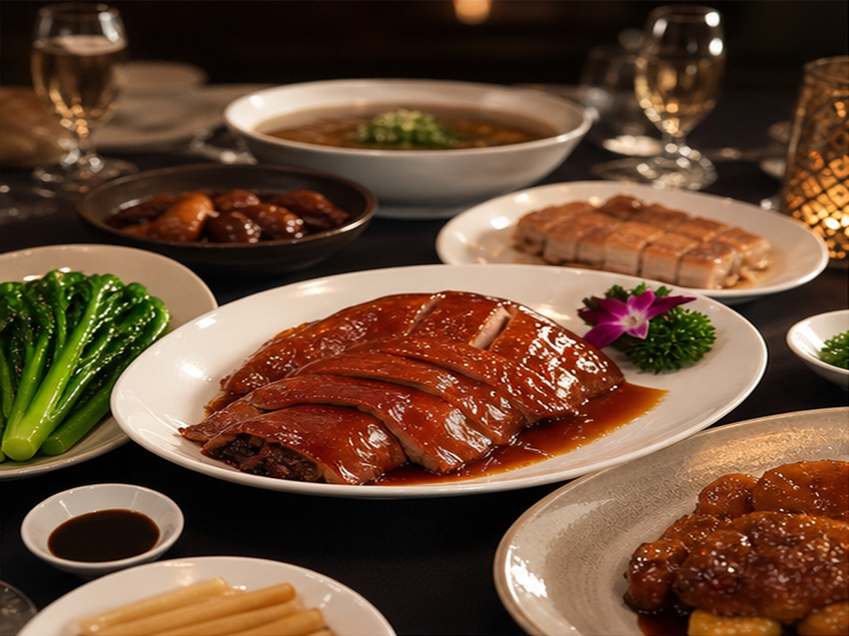 Amber Wok table spread